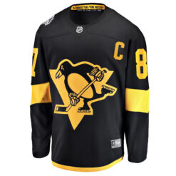 Alternative view of Sidney Crosby Pittsburgh Penguins Black 2019 Stadium Series Jersey - All Stitched