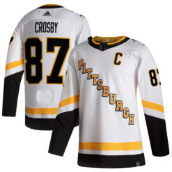 Sidney Crosby Pittsburgh Penguins White 2020/21 Reverse Retro Jersey - All Stitched