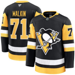 Evgeni Malkin Pittsburgh Penguins Black Home Premium Jersey - All Stitched