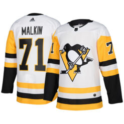 Evgeni Malkin Pittsburgh Penguins White Away Primegreen Jersey - All Stitched