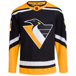 Alternative view of Evgeni Malkin Pittsburgh Penguins Black Reverse Retro 2.0 Jersey - All Stitched