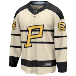 Alternative view of Kris Letang Pittsburgh Penguins Cream 2023 Winter Classic Jersey - All Stitched