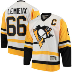 Mario Lemieux Pittsburgh Penguins White Heroes Of Hockey Throwback Jersey - All Stitched
