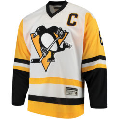 Alternative view of Mario Lemieux Pittsburgh Penguins White Heroes Of Hockey Throwback Jersey - All Stitched