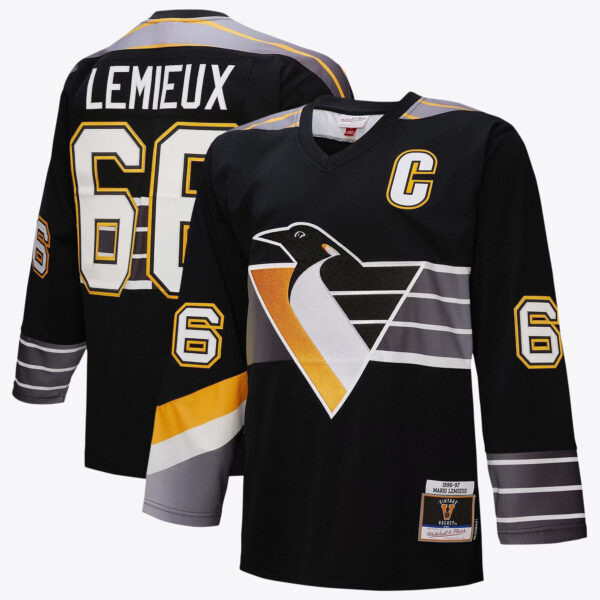 Mario Lemieux Pittsburgh Penguins Black 1996/97 Power Play Jersey - All Stitched