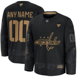 Custom Washington Capitals Black 2024 Military Appreciation Premium Jersey - All Stitched