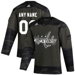 Custom Washington Capitals Camo Military Appreciation Jersey - All Stitched