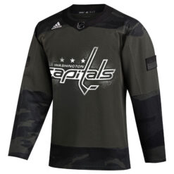 Alternative view of Custom Washington Capitals Camo Military Appreciation Jersey - All Stitched