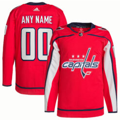 Custom Washington Capitals Red Home Primegreen Jersey - All Stitched