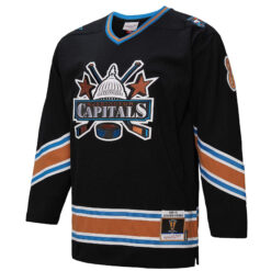 Alternative view of Alex Ovechkin Washington Capitals Black 2005/06 Power Play Jersey - All Stitched