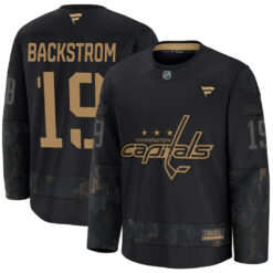 Nicklas Backstrom Washington Capitals Black 2024 Military Appreciation Jersey - All Stitched