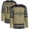 Nicklas Backstrom Washington Capitals Camo Military Appreciation Jersey - All Stitched
