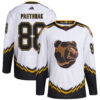 David Pastrnak Boston Bruins White Reverse Retro Primegreen Jersey - All Stitched