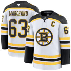 Brad Marchand Boston Bruins White Away Premium Jersey - All Stitched