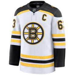 Alternative view of Brad Marchand Boston Bruins White Away Premium Jersey - All Stitched