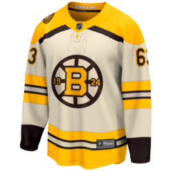 Alternative view of Brad Marchand Boston Bruins Cream Alternate 100th Anniversary Jersey - All Stitched