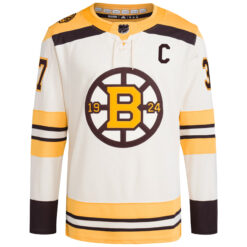 Alternative view of Patrice Bergeron Boston Bruins Cream Alternate Primegreen Jersey - All Stitched