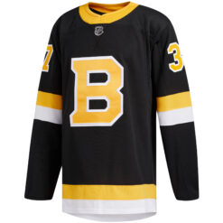 Alternative view of Patrice Bergeron Boston Bruins Black Alternate Jersey - All Stitched