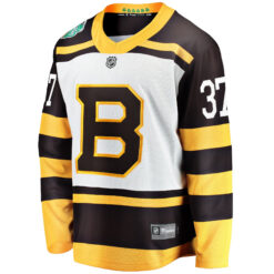 Alternative view of Patrice Bergeron Boston Bruins White 2019 Winter Classic Jersey - All Stitched