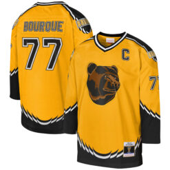 Ray Bourque Boston Bruins Gold 1996/97 Captain Patch Blue Line Jersey - All Stitched