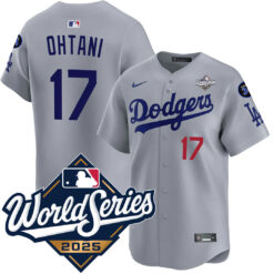 Shohei Ohtani Los Angeles Dodgers Grey Road 2025 World Series Limited Jersey - All Stitched