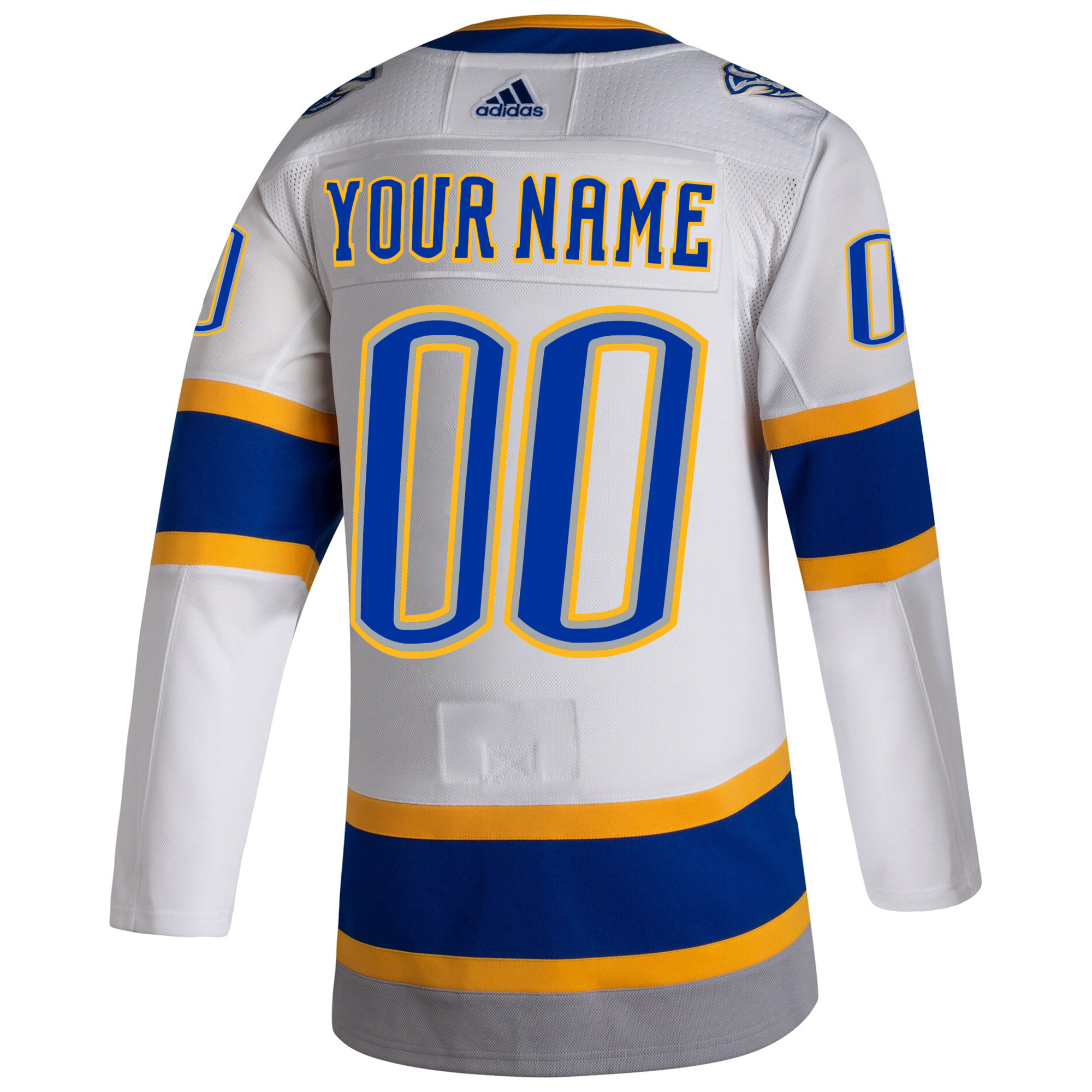 Custom Buffalo Sabres White 2020/21 Reverse Retro Primegreen Jersey - All Stitched - Image 3