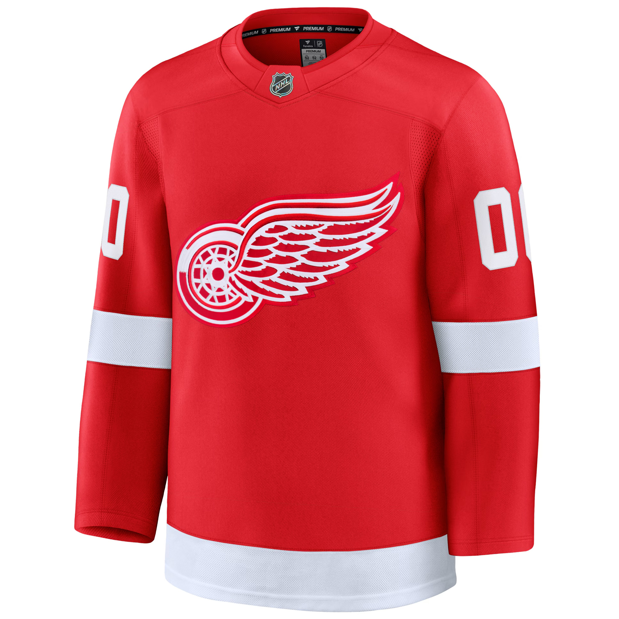 Custom Detroit Red Wings Red Home Premium Jersey - All Stitched - Image 2