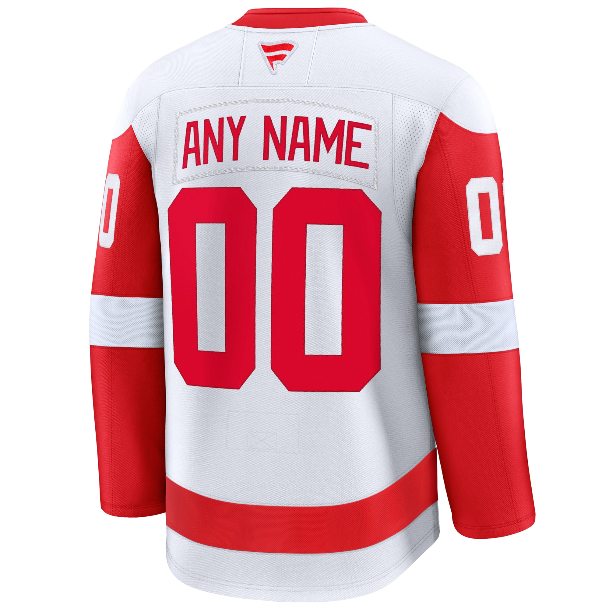 Custom Detroit Red Wings White Away Premium Jersey - All Stitched - Image 3