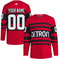 Custom Detroit Red Wings Red Reverse Retro 2.0 Primegreen Jersey - All Stitched
