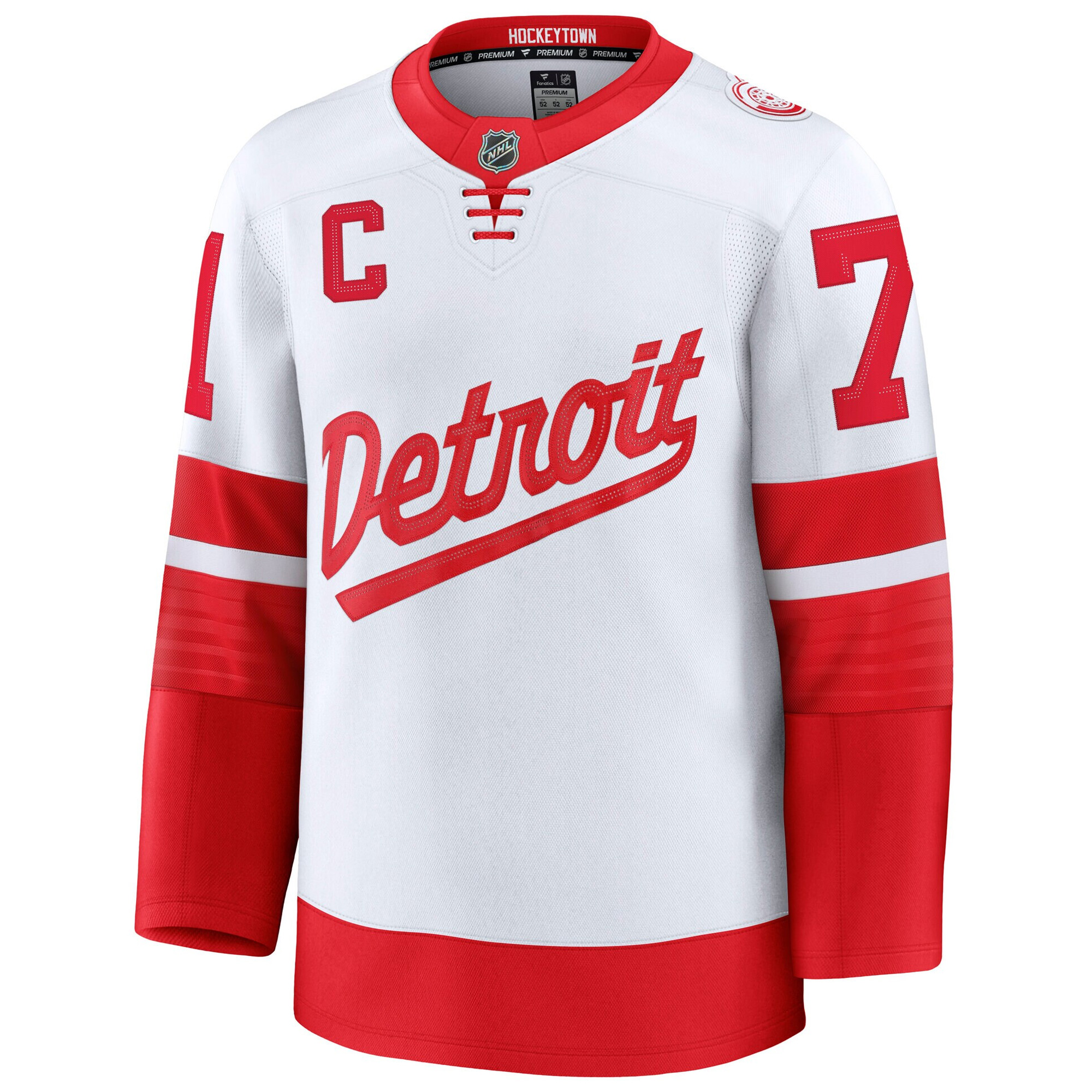 Dylan Larkin Detroit Red Wings White 2025 Stadium Series Premium Jersey - All Stitched - Image 2
