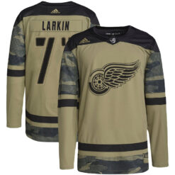 Dylan Larkin Detroit Red Wings Camo Military Appreciation Primegreen Jersey - All Stitched