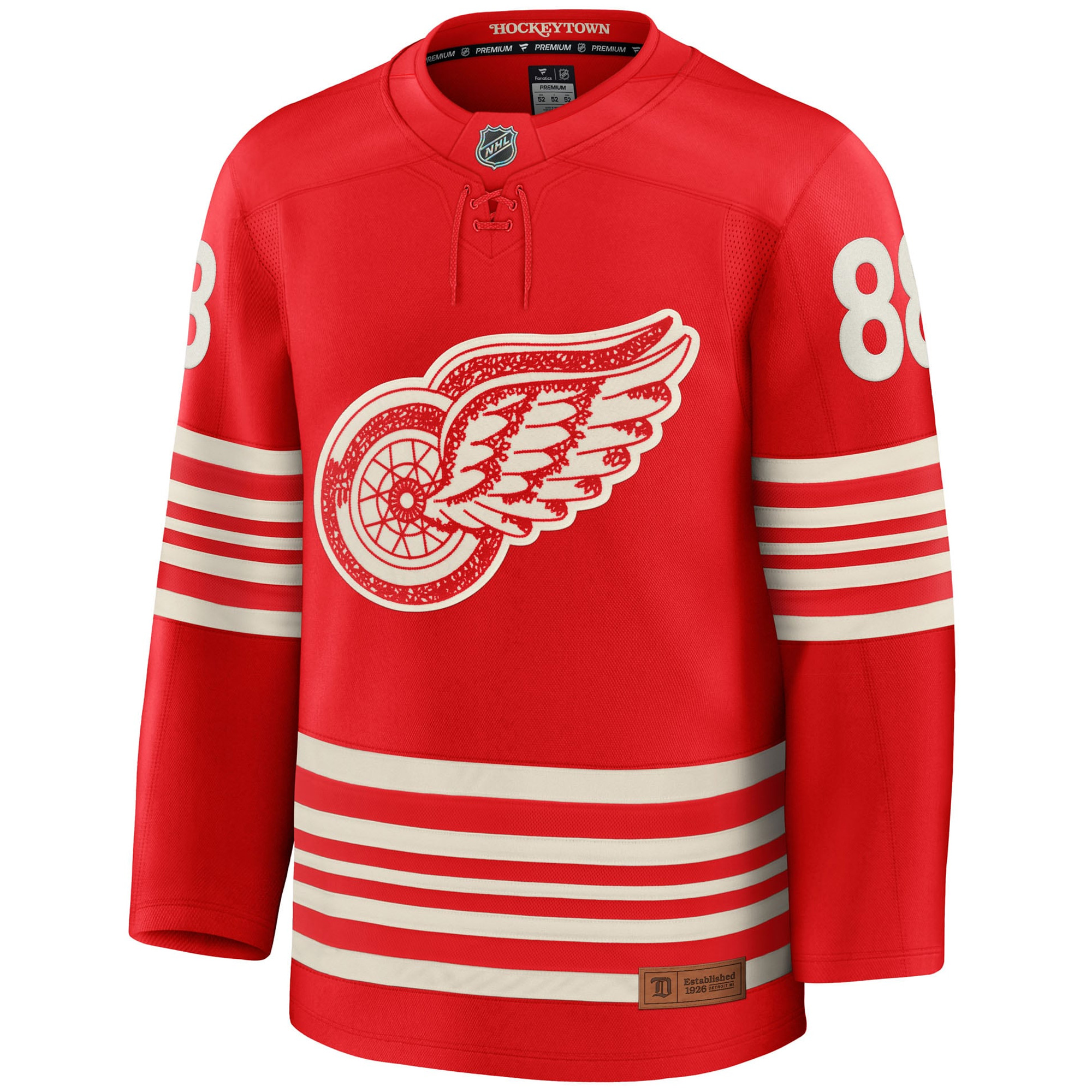 Patrick Kane Detroit Red Wings Red Centennial Alternate Premium Jersey - All Stitched - Image 2
