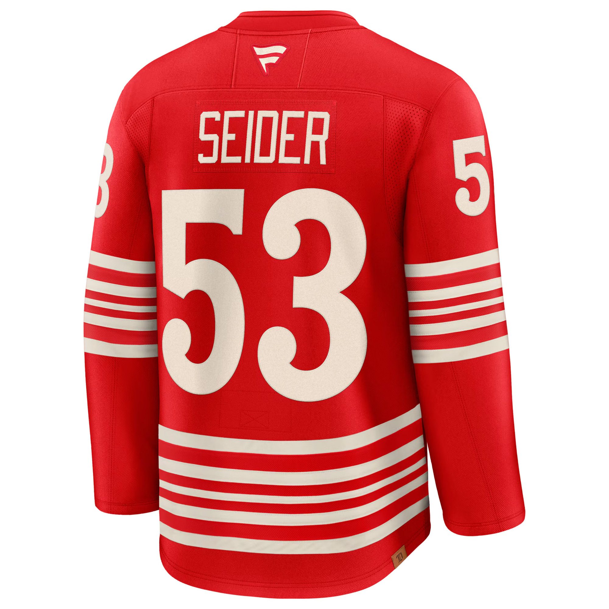 Moritz Seider Detroit Red Wings White Away Premium Jersey - All Stitched - Image 3
