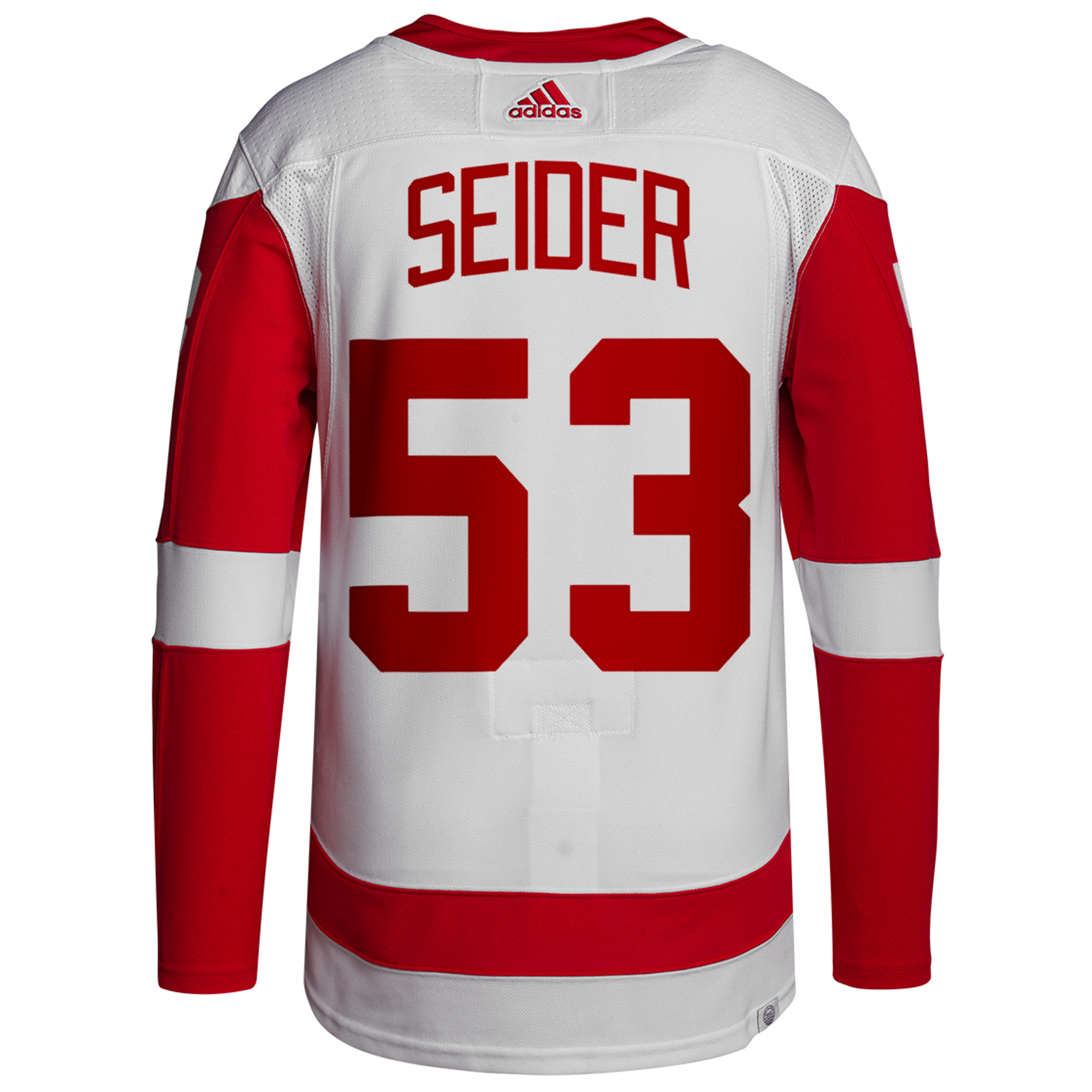Moritz Seider Detroit Red Wings White Away Primegreen Jersey - All Stitched - Image 3