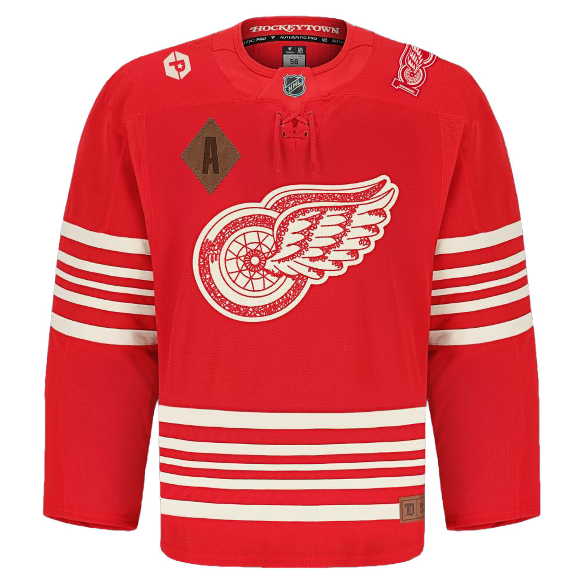 Sergei Fedorov Detroit Red Wings Red Centennial Alternate Premium Jersey - All Stitched - Image 2