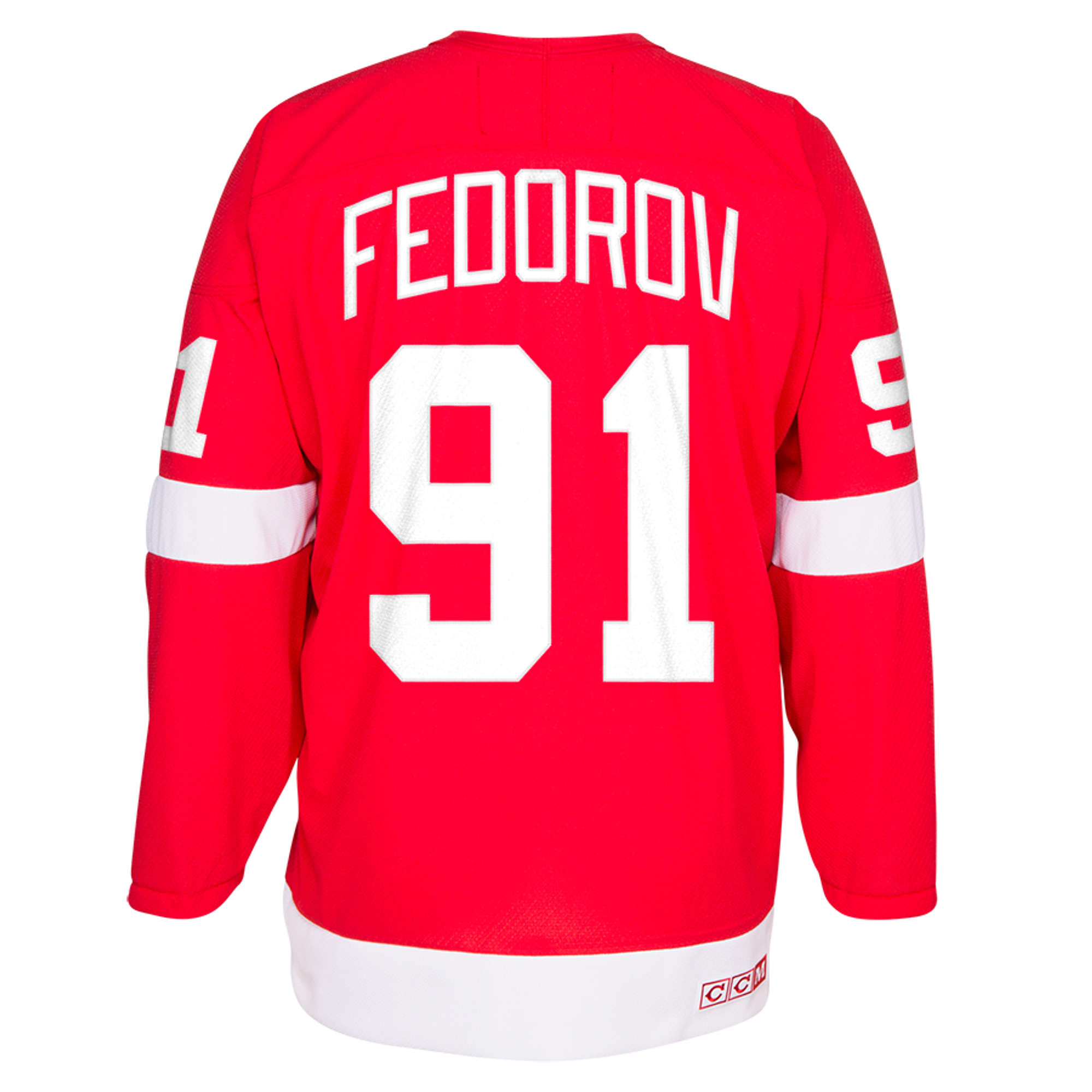 Sergei Fedorov Detroit Red Wings Red Home Primegreen Jersey - All Stitched - Image 3