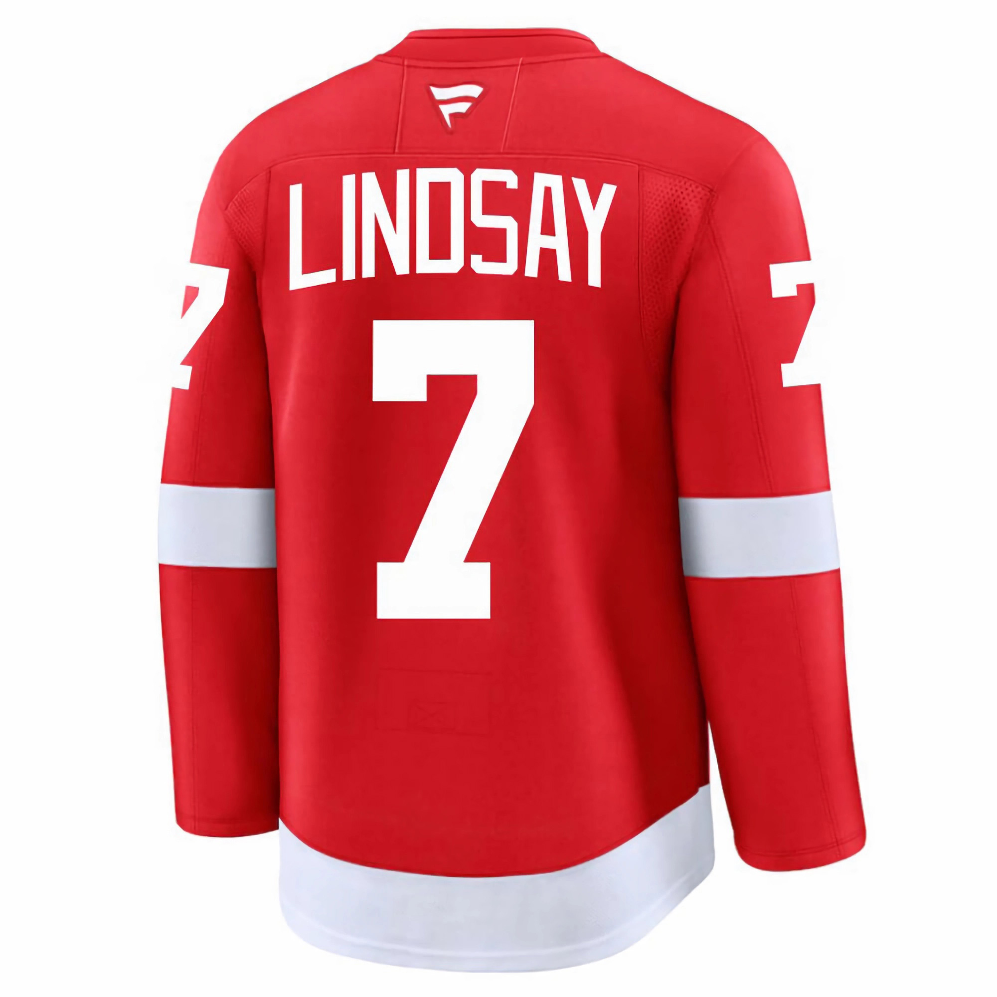 Ted Lindsay Detroit Red Wings Red Home Premium Jersey - All Stitched - Image 3
