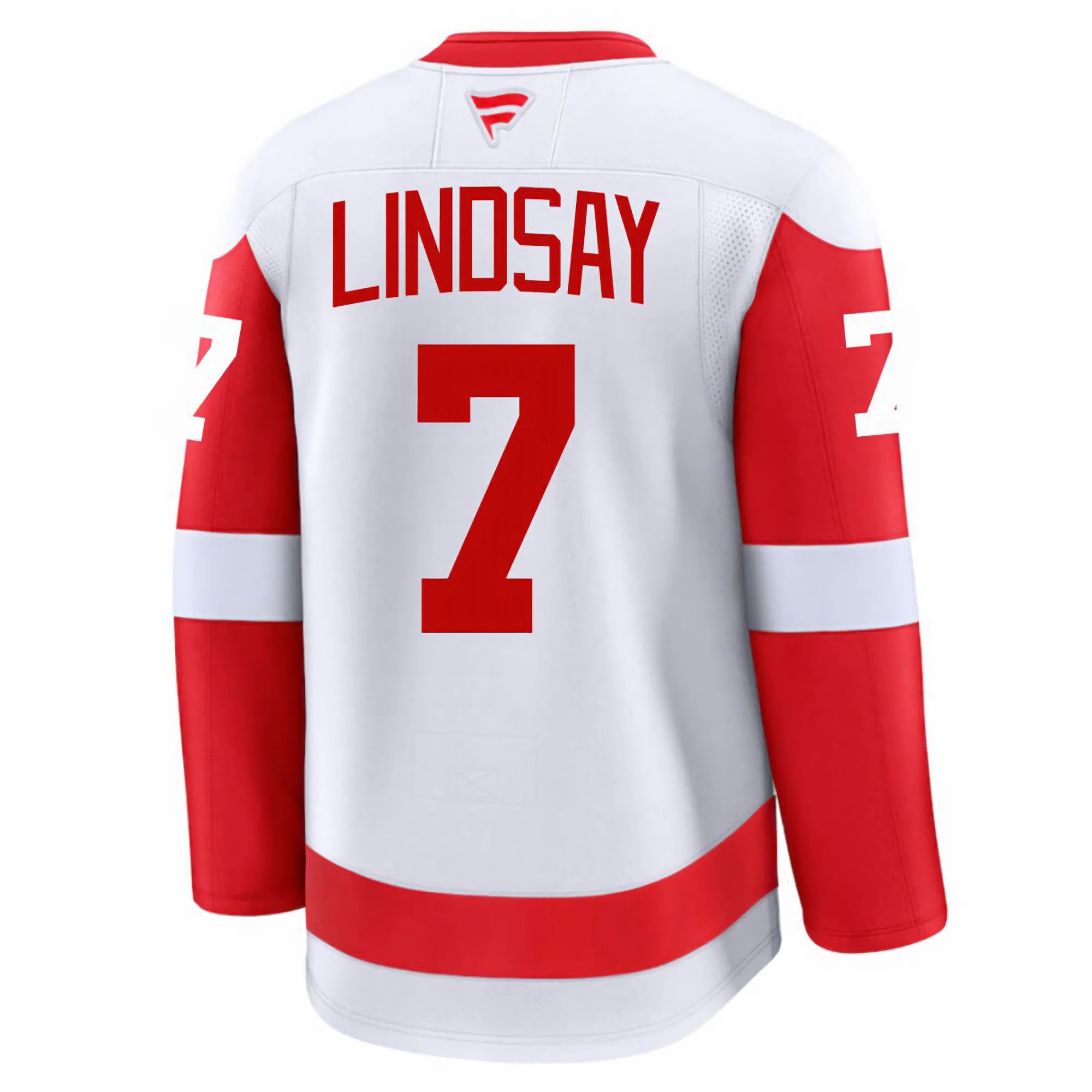 Ted Lindsay Detroit Red Wings White Away Premium Jersey - All Stitched - Image 3
