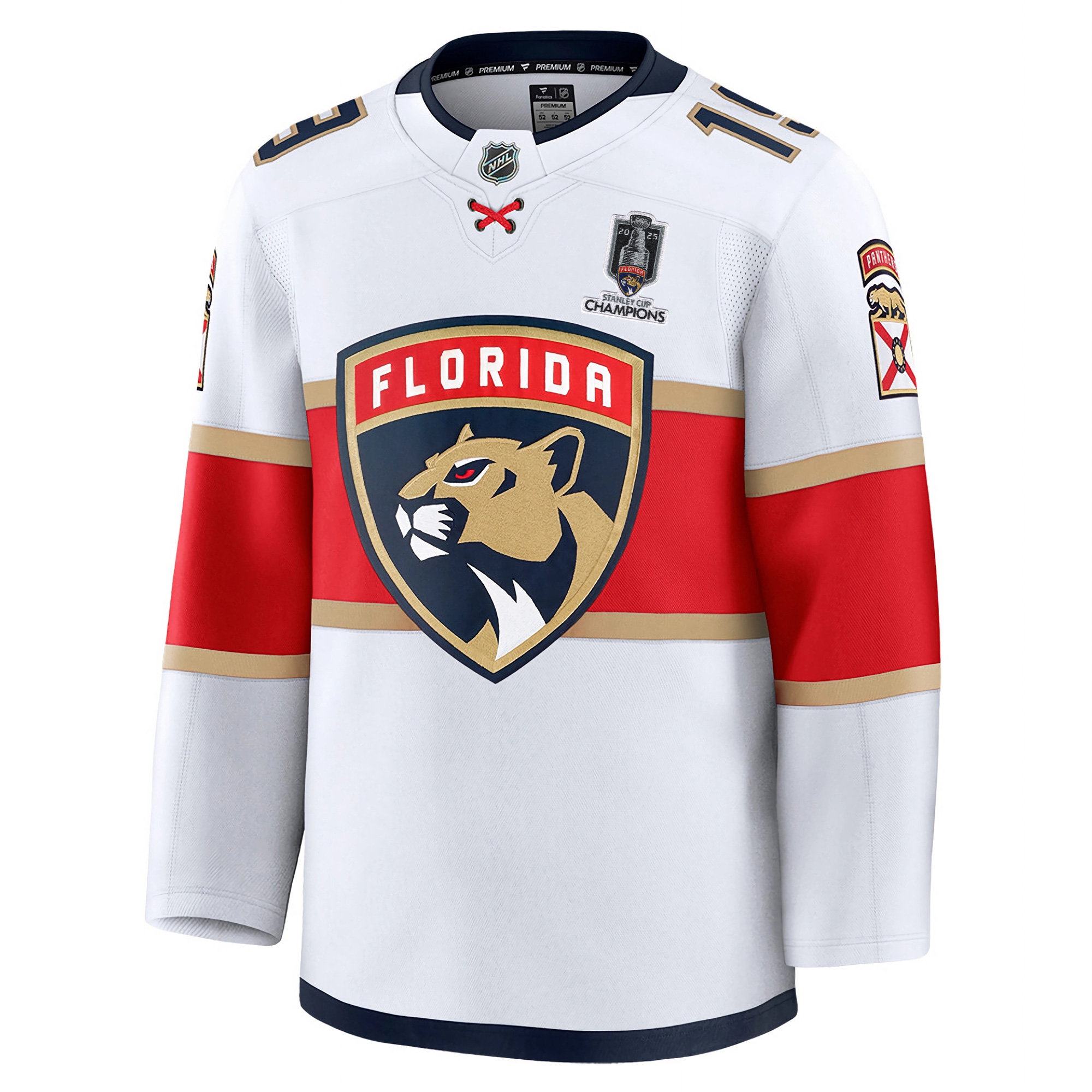 Matthew Tkachuk Florida Panthers 2025 Stanley Cup Championship White Away Premium Jersey - All Stitched - Image 2