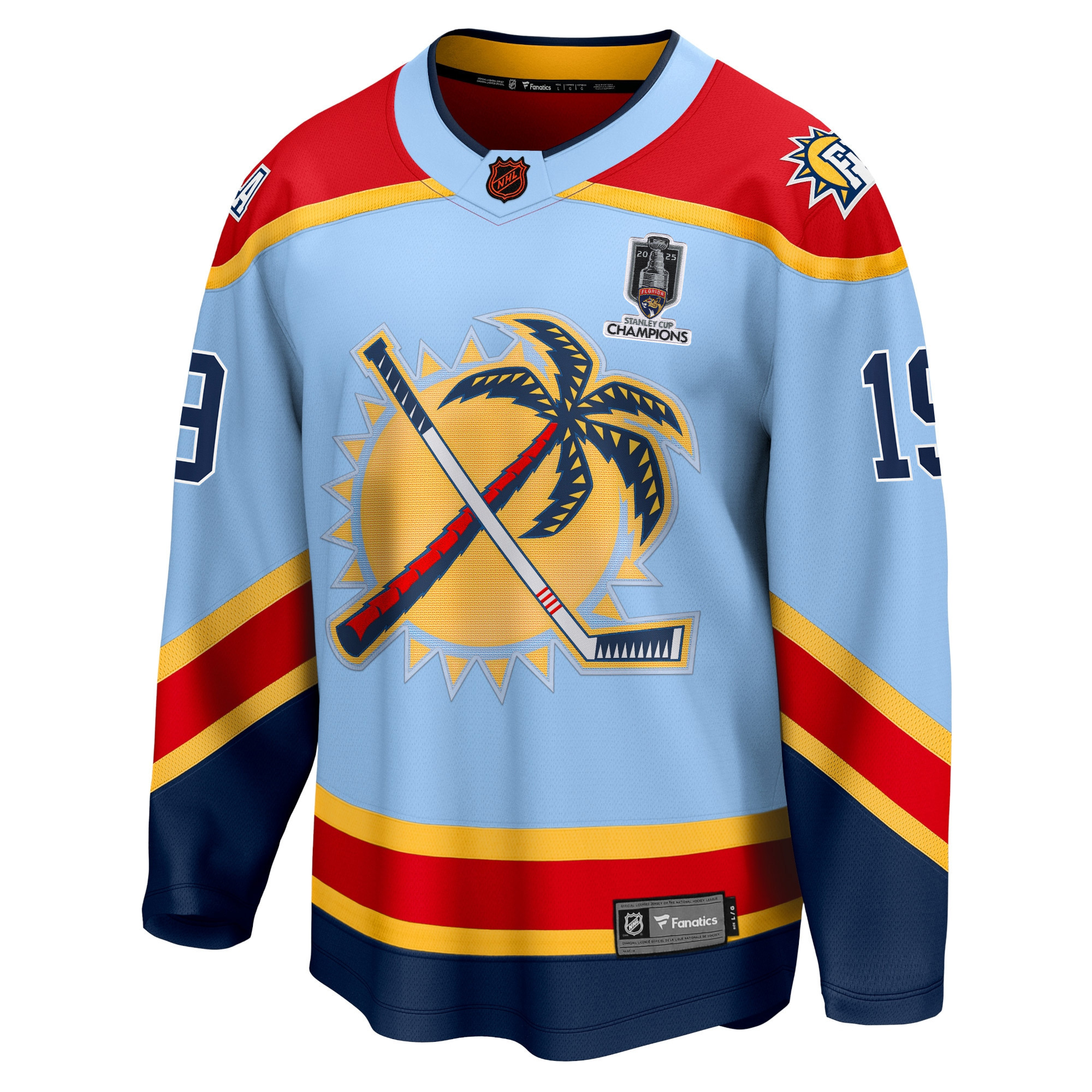 Matthew Tkachuk Florida Panthers 2025 Stanley Cup Championship Light Blue Alternate Premium Jersey - All Stitched - Image 2