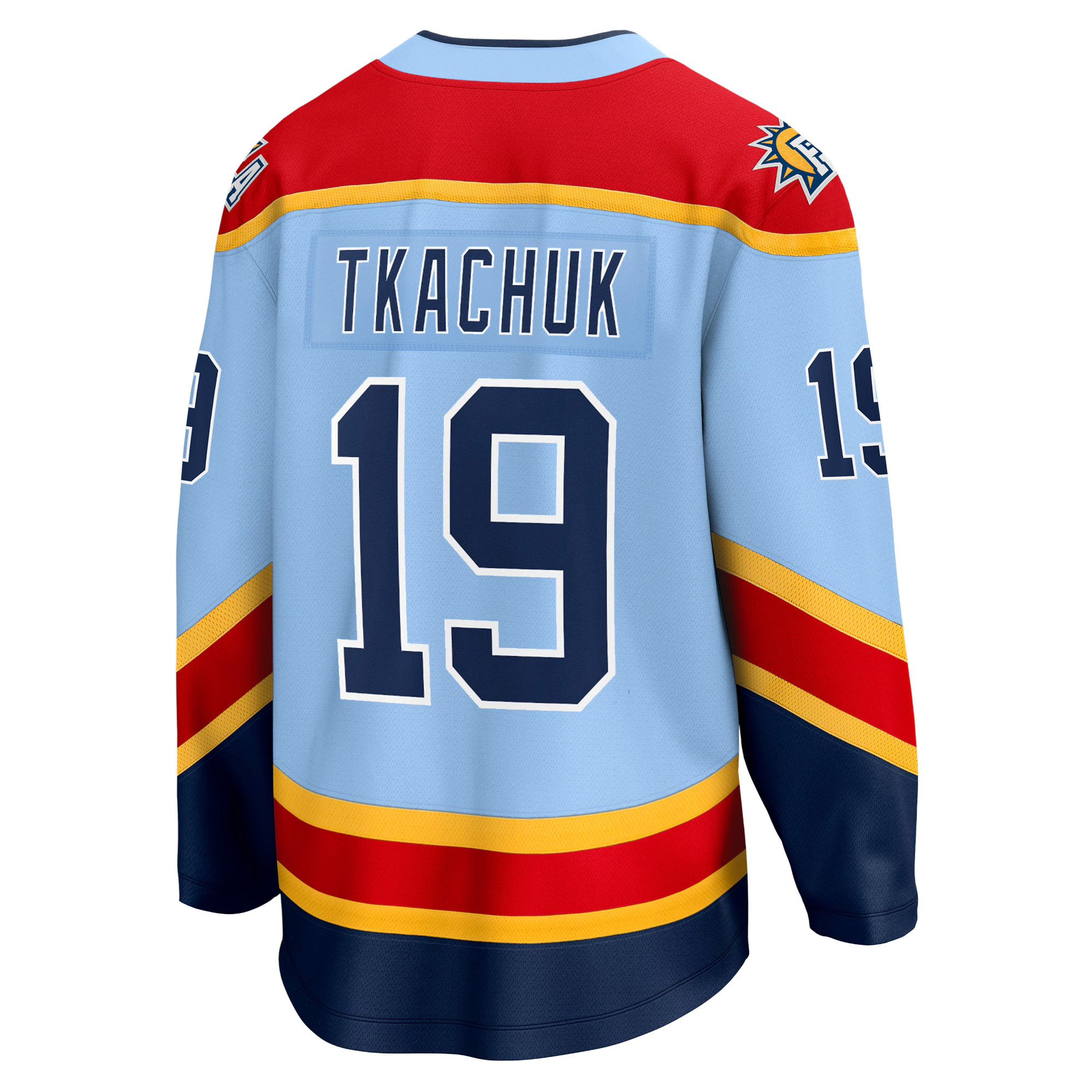 Matthew Tkachuk Florida Panthers 2025 Stanley Cup Championship Light Blue Alternate Premium Jersey - All Stitched - Image 3