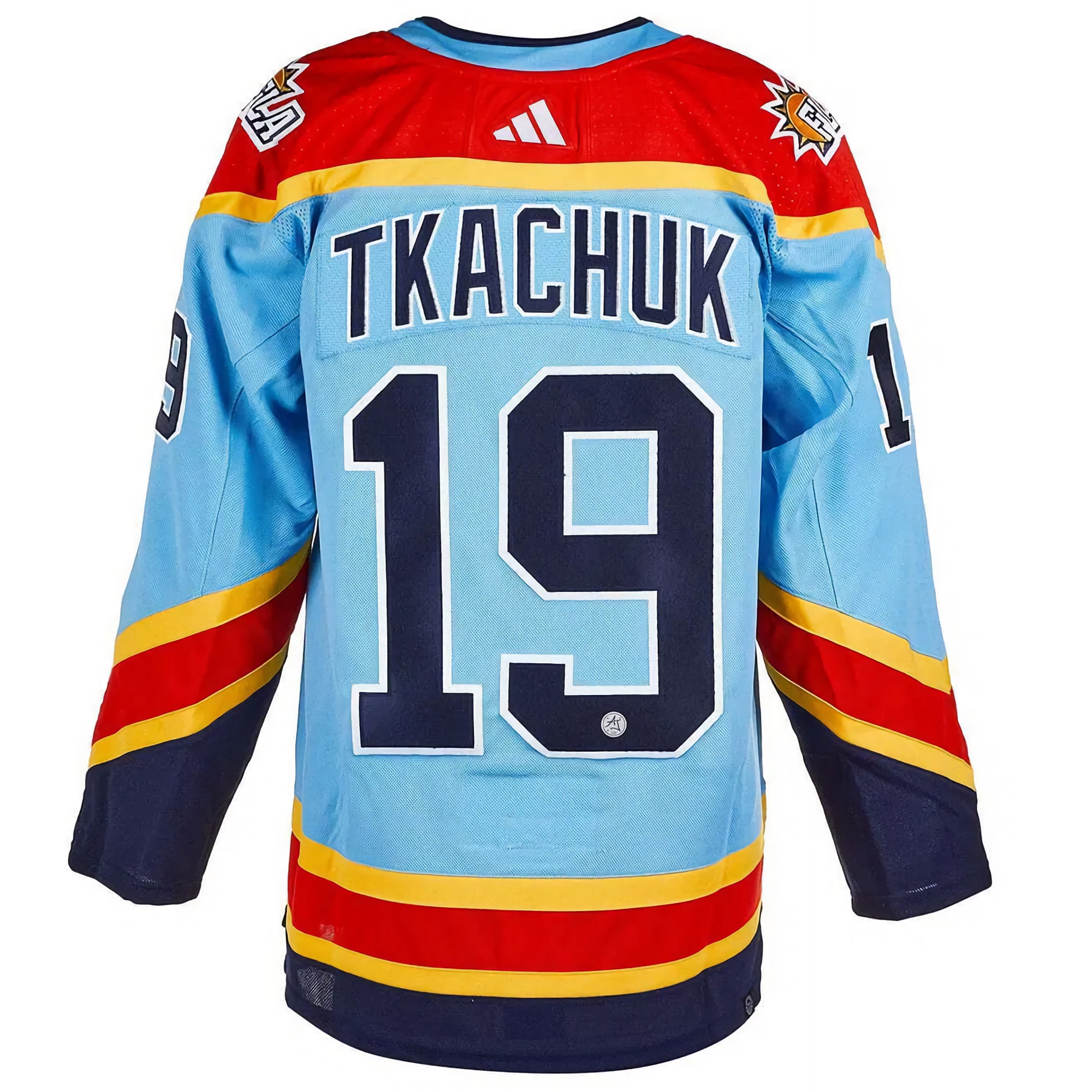 Matthew Tkachuk Florida Panthers 2025 Stanley Cup Championship Light Blue Alternate Primegreen Jersey - All Stitched - Image 3