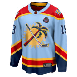 Alternative view of Matthew Tkachuk Florida Panthers Back To Back Championship Light Blue Alternate Premium Jersey - All Stitched