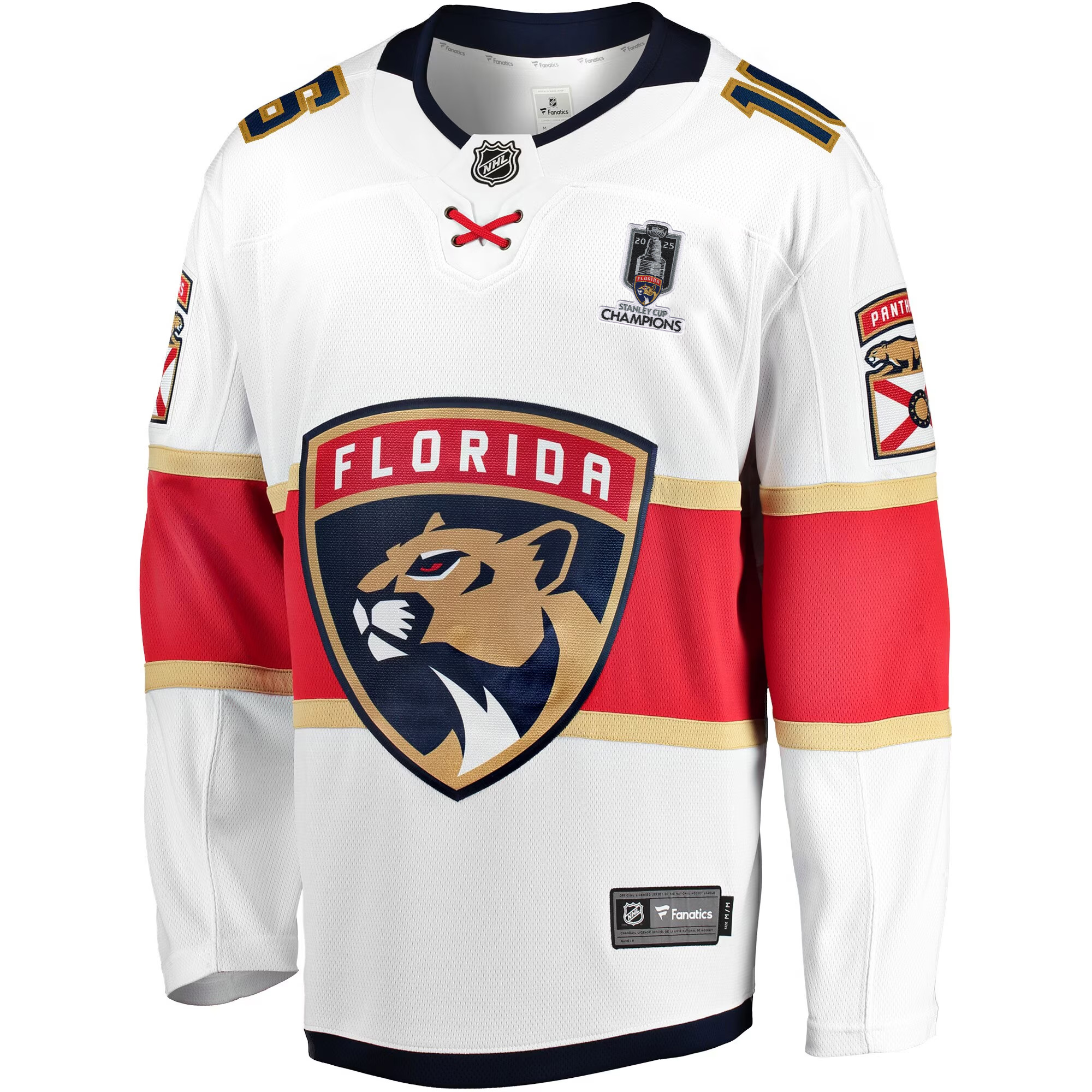Aleksander Barkov Florida Panthers 2025 Stanley Cup Championship White Away Premium Jersey - All Stitched - Image 2