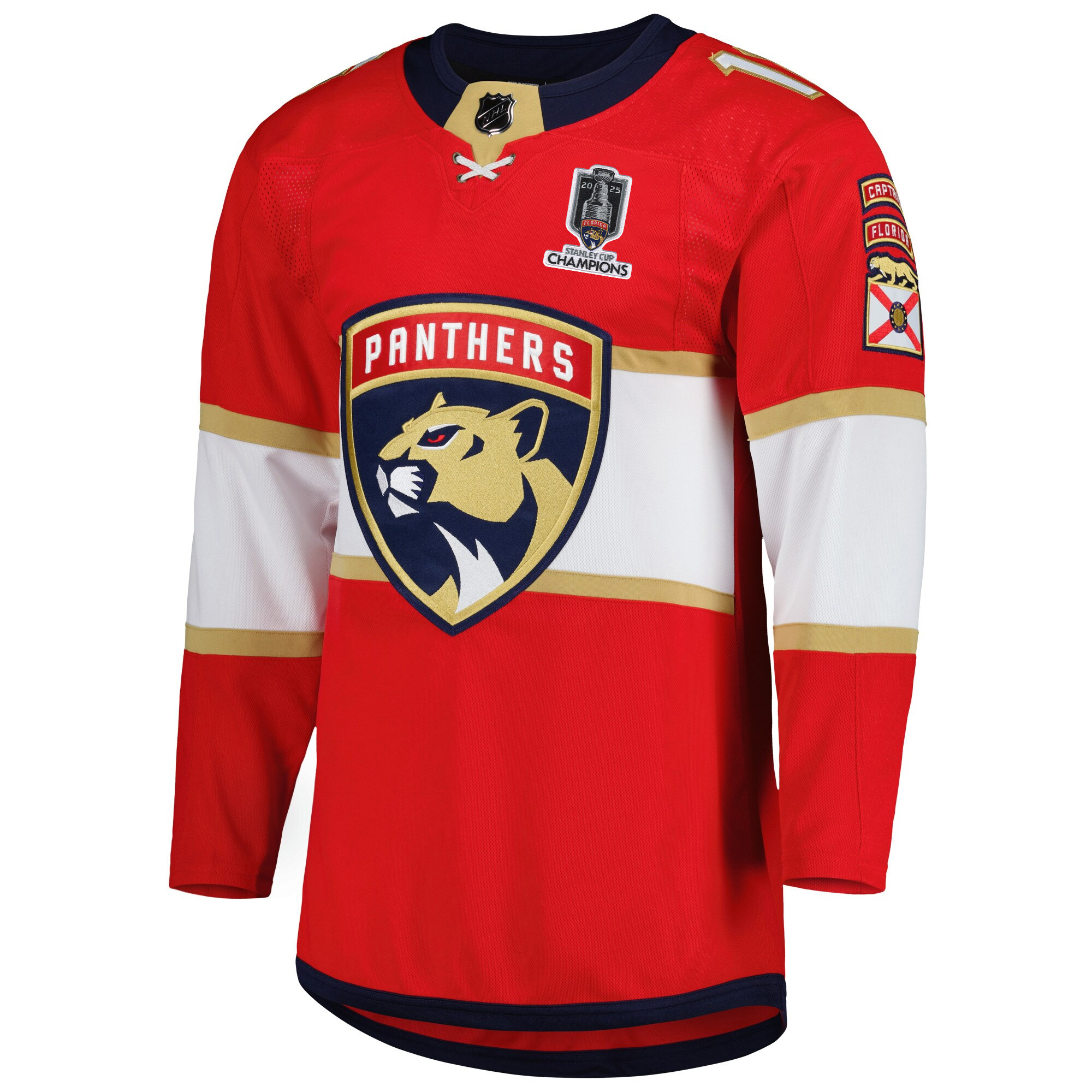 Aleksander Barkov Florida Panthers 2025 Stanley Cup Championship Red Home Primegreen Jersey - All Stitched - Image 2