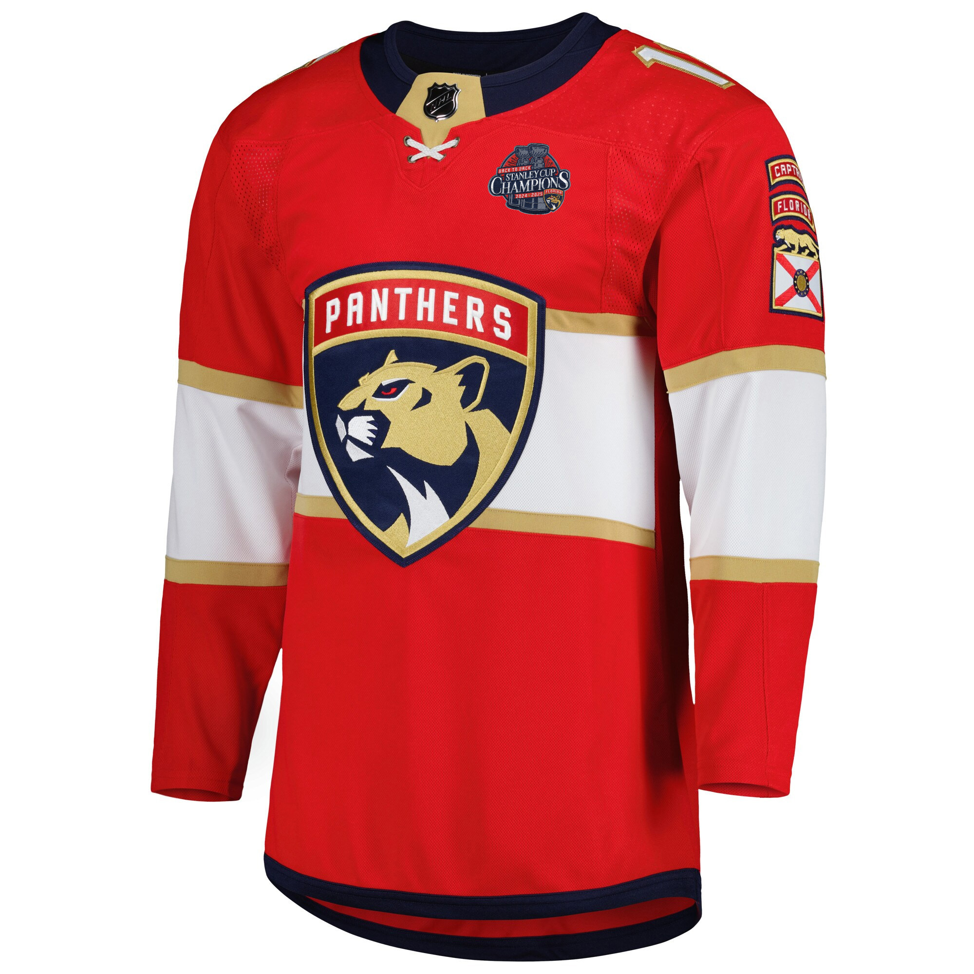 Aleksander Barkov Florida Panthers Back To Back Championship Red Home Primegreen Jersey - All Stitched - Image 2