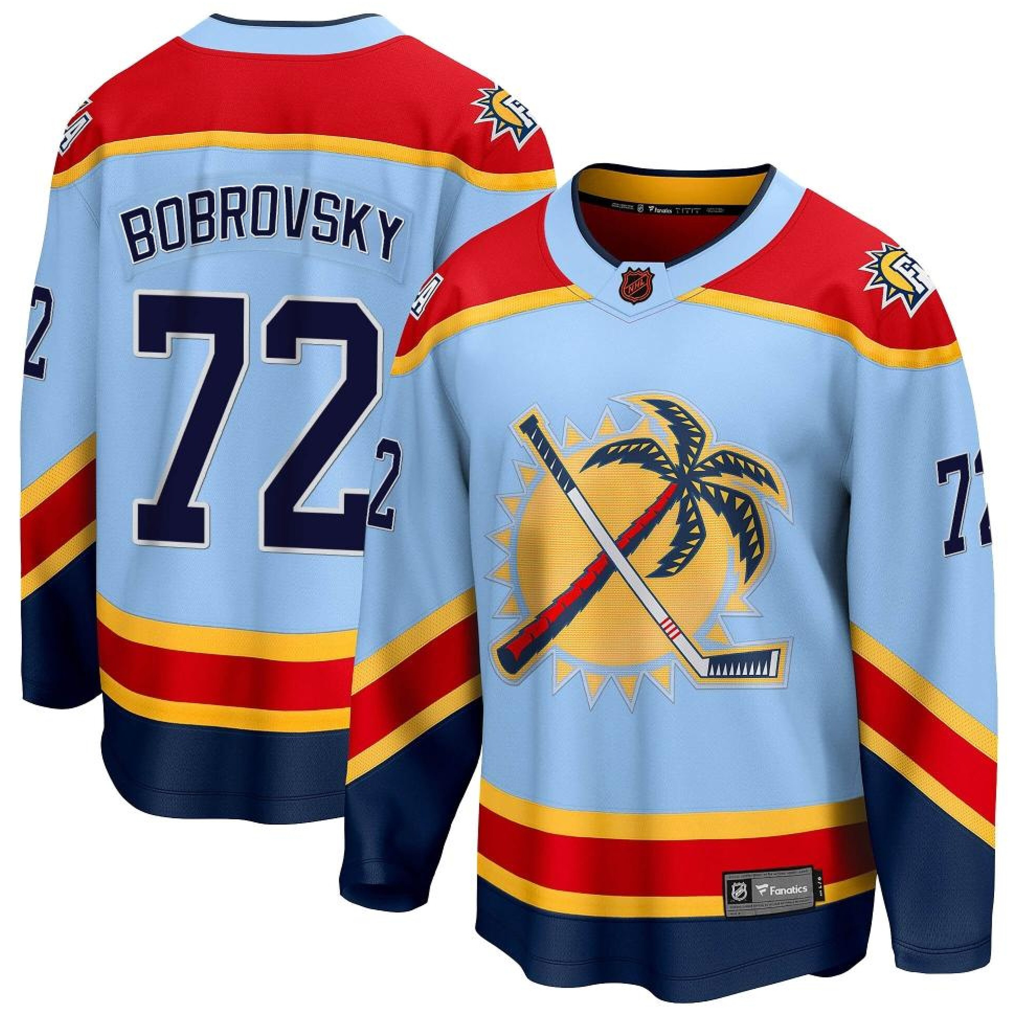 Sergei Bobrovksy Florida Panthers Light Blue Alternate Jersey - All Stitched