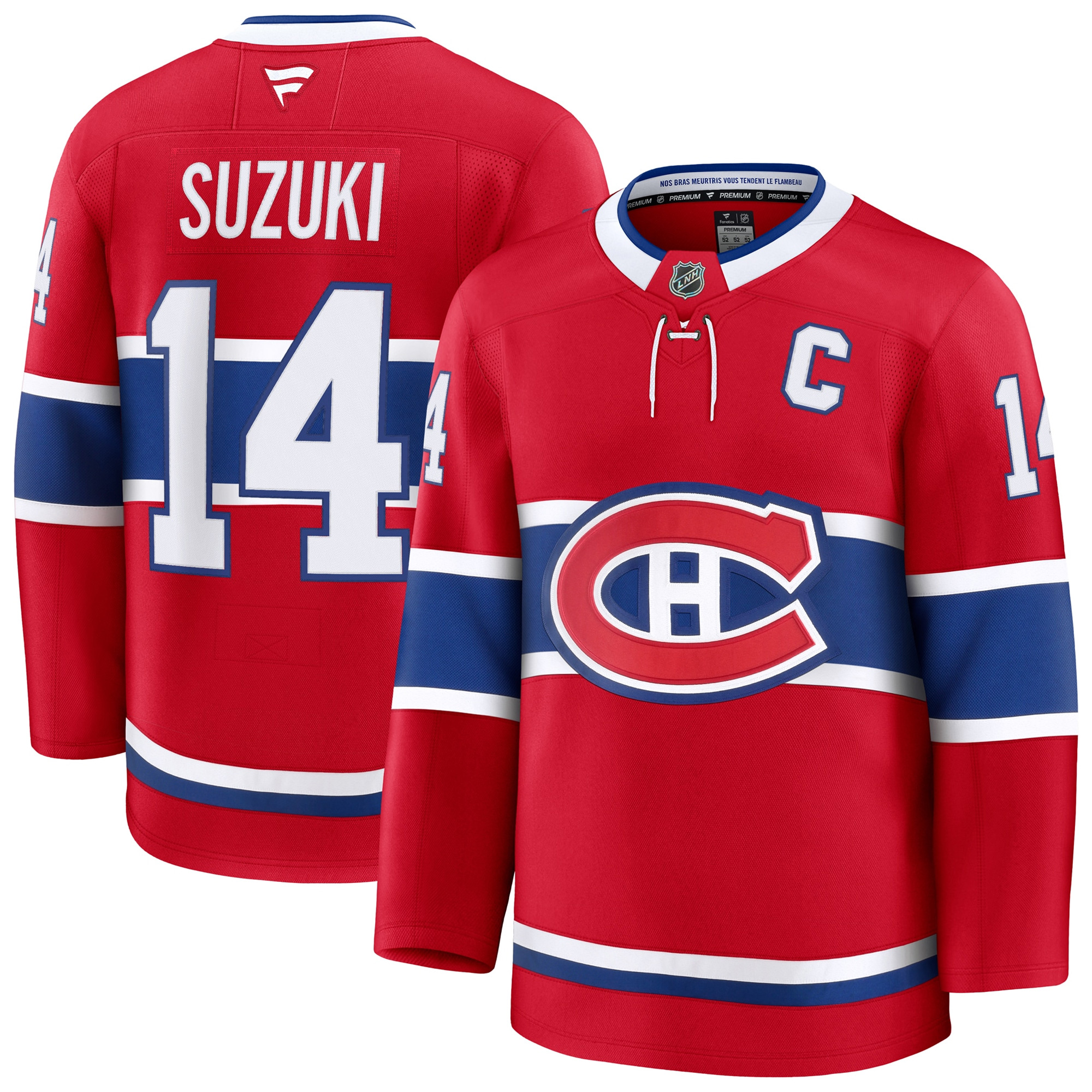 Nick Suzuki Montreal Canadiens Red Home Premium Jersey - All Stitched