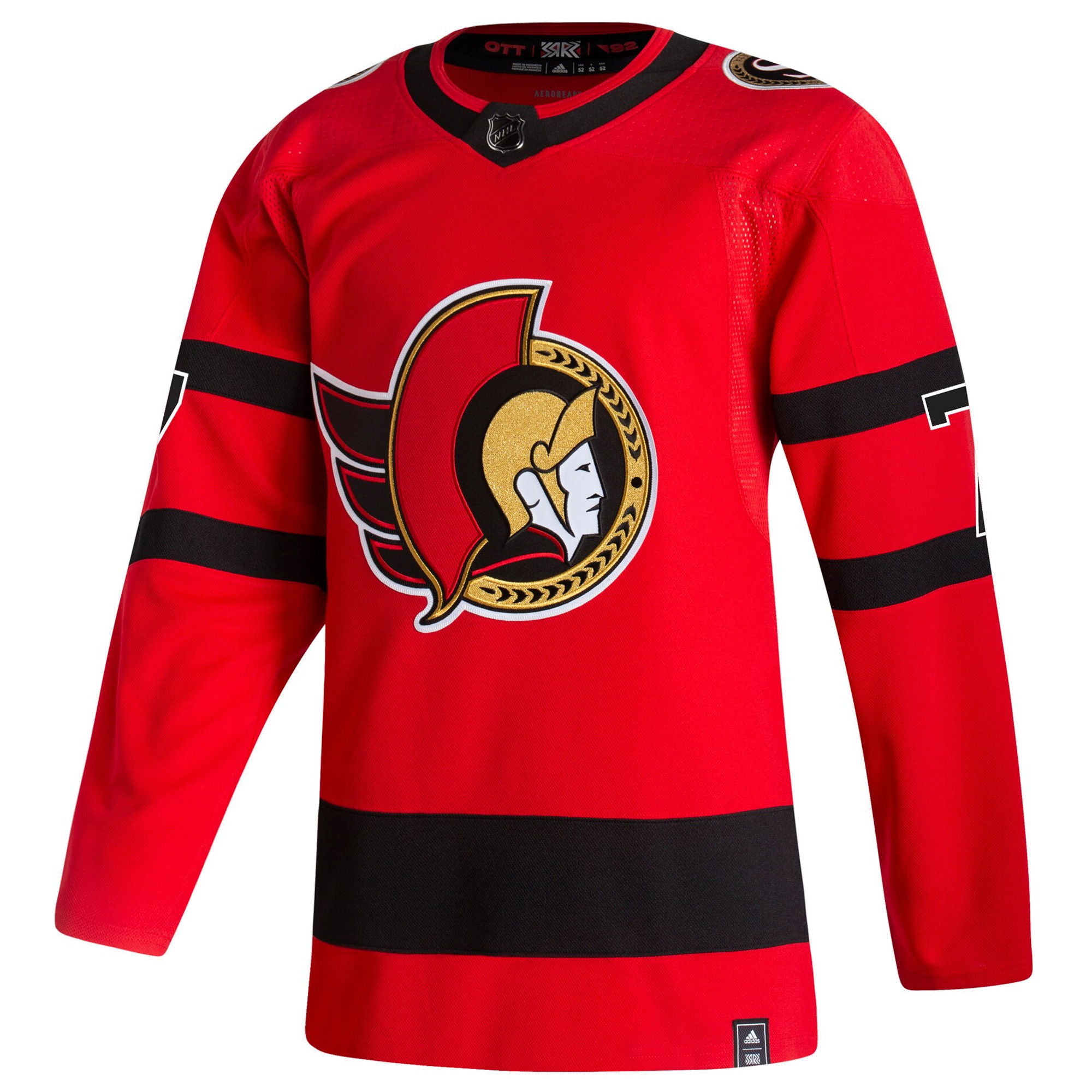Brady Tkachuk Ottawa Senators Red 2020/21 Reverse Retro Primegreen Jersey - All Stitched - Image 2