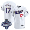 Shohei Ohtani Los Angeles Dodgers White 2025 World Series Champions Gold Collection Limited Jersey - All Stitched